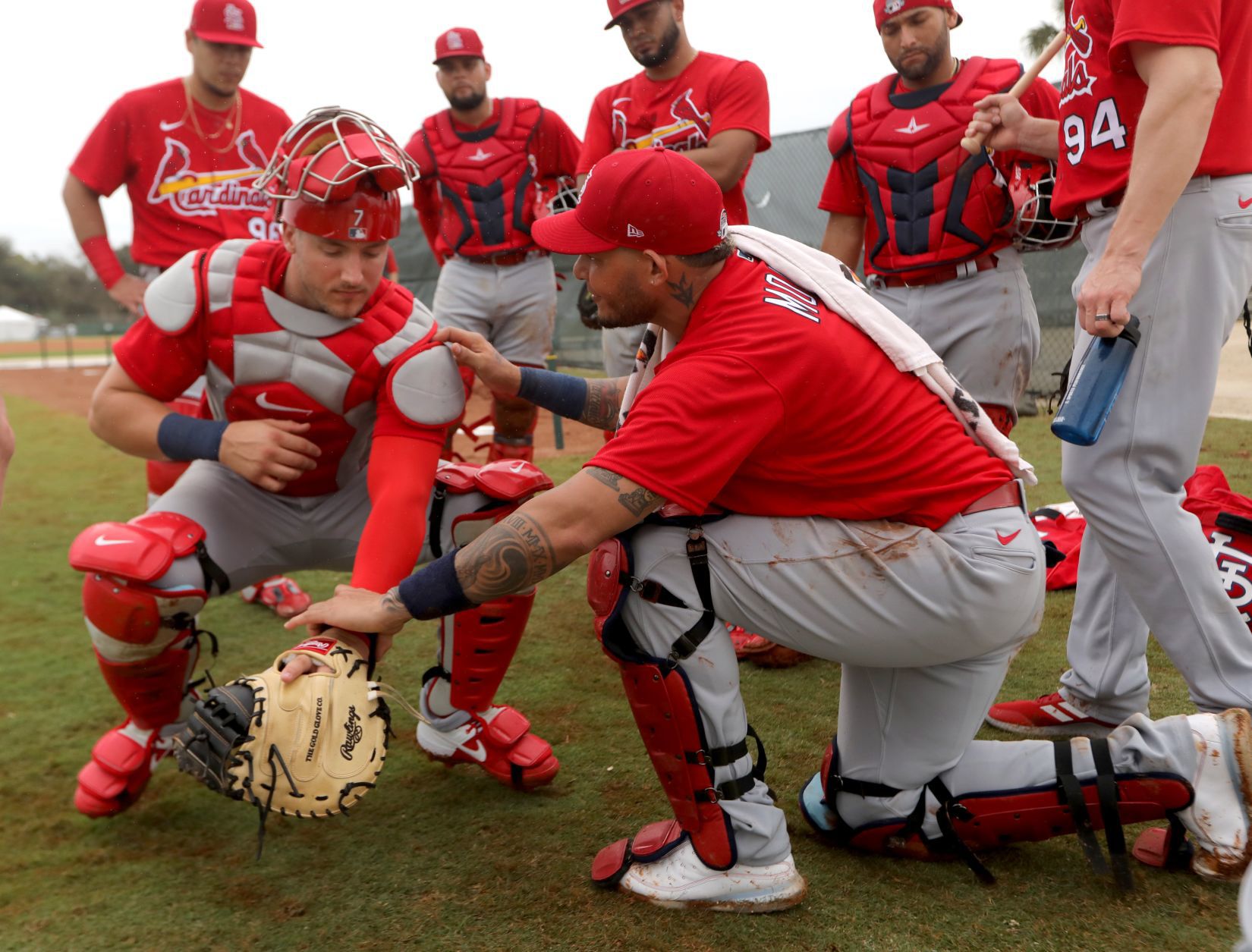 Rain shows during Saturday workout at Spring Training